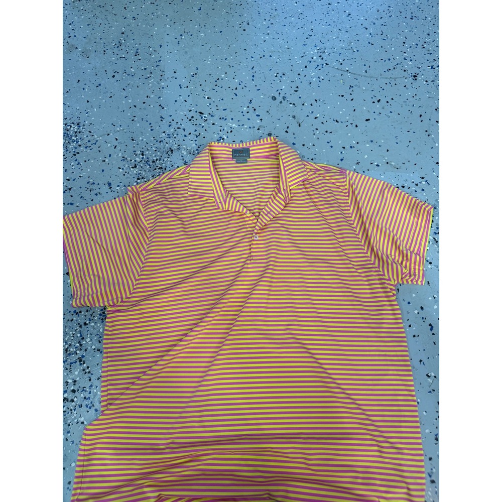Fennec Golf Polo Shirt Striped Athletic Training Casual XL‎